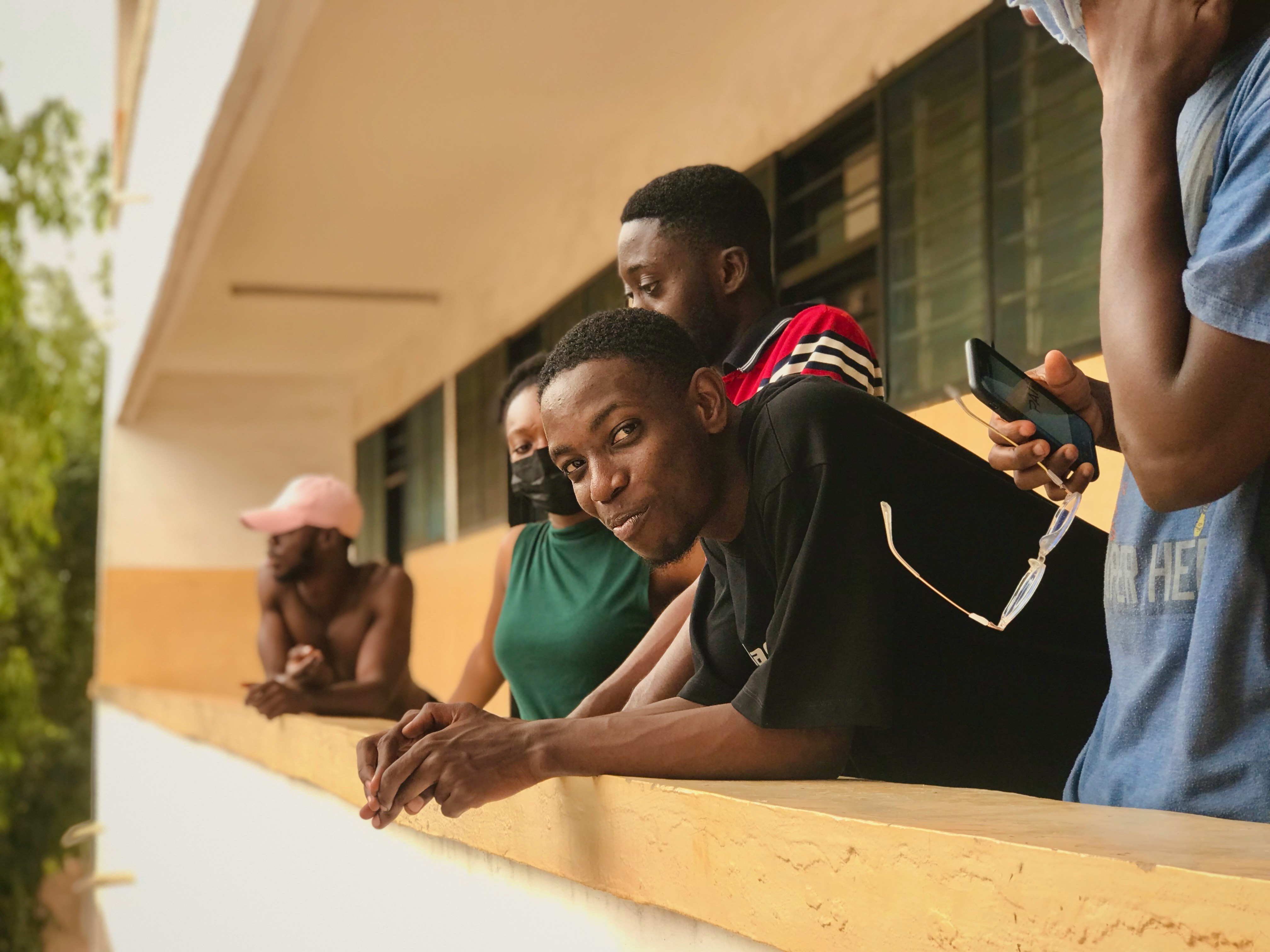 Students taking part in an educational journey